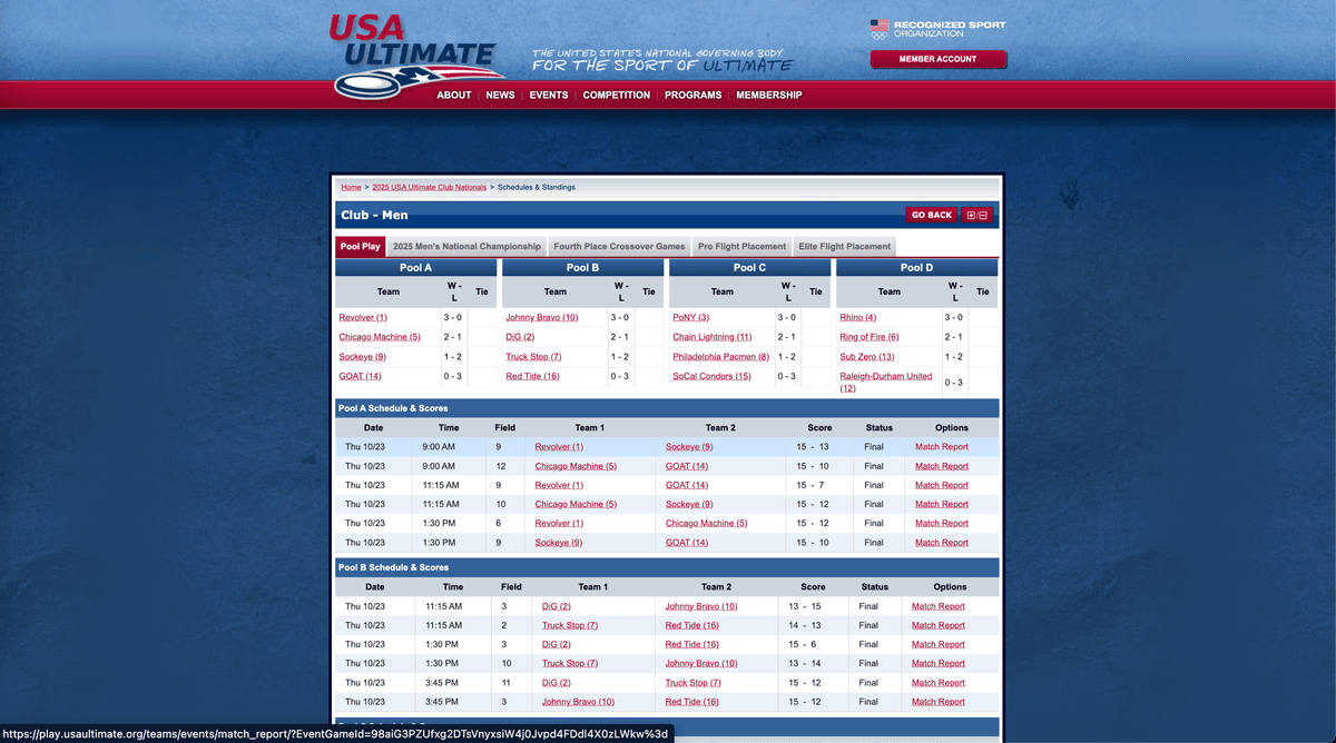 Step 3: Access Game Schedules