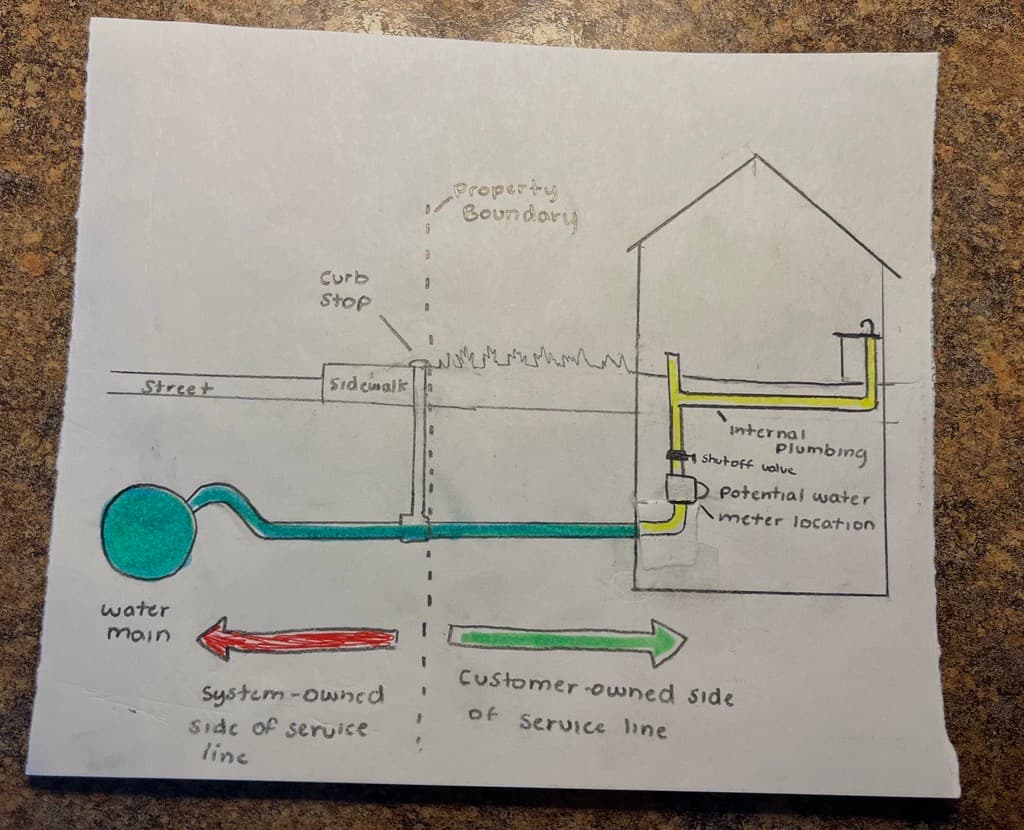 Service line sketch